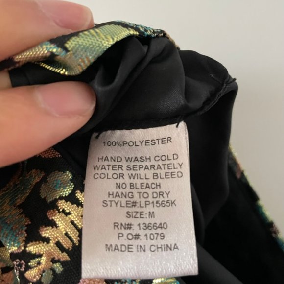 Gold Turquoise Patterned Shorts - Picture 5 of 6